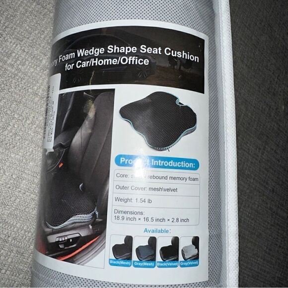 ‎Memory Foam Wedge Seat Cushion Home/Car/Office - Picture 2 of 2